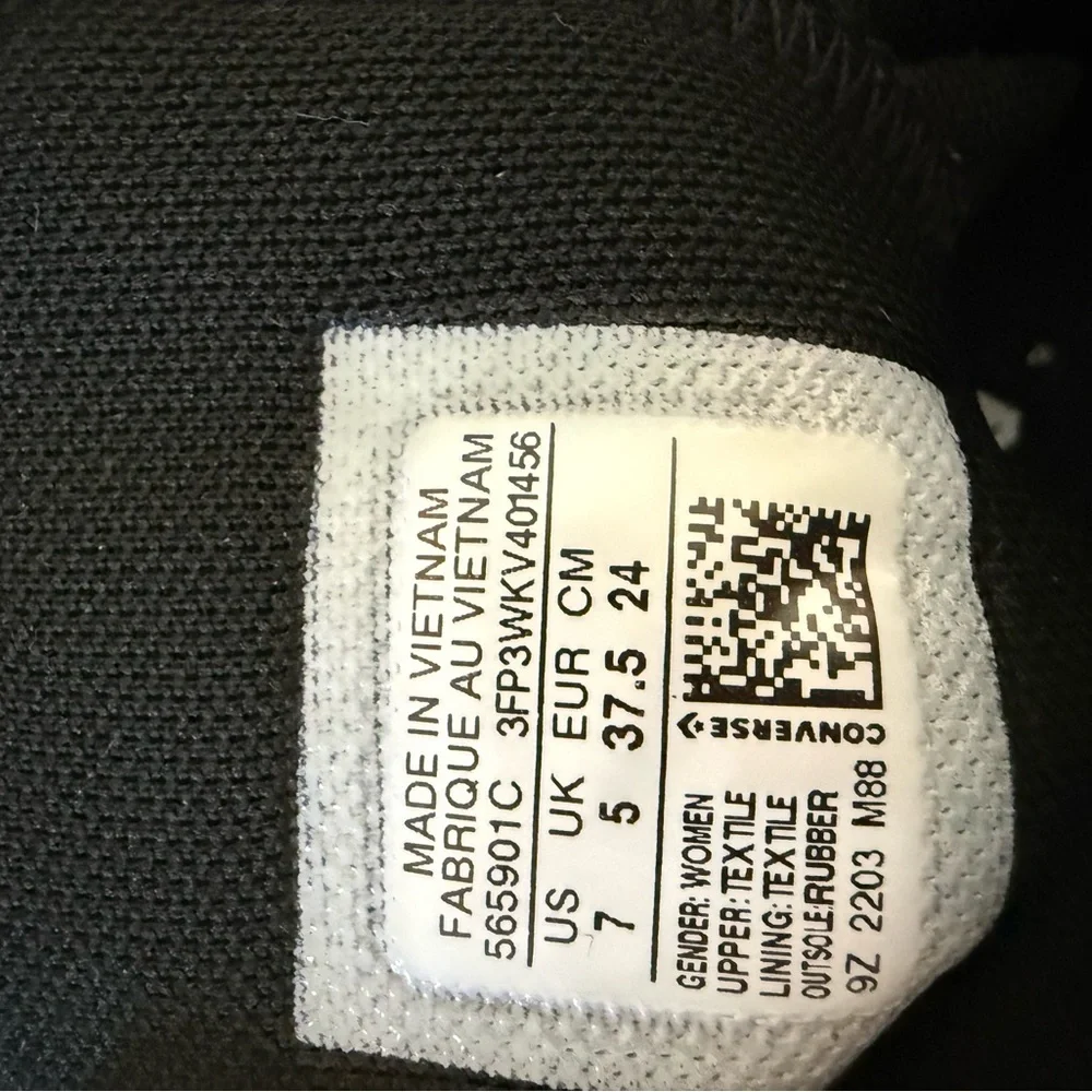 Converse Black Canvas Platform Sneakers